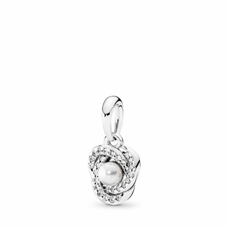 Pandora Luminous Love Knot Pendant - Sterling Silver/White/Mixed Stones/Cubic Zirconia - Canada | FP